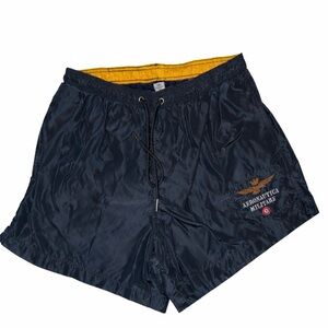 Rare Aeronautica Militare Navy Swim Trunks Shorts Preowned Navy Blue
